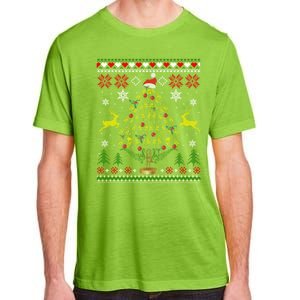 Funny Christmas Trombone Player Gifts Xmas Tree Ugly Adult ChromaSoft Performance T-Shirt