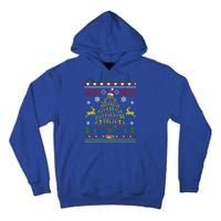 Funny Christmas Trombone Player Gifts Xmas Tree Ugly Tall Hoodie