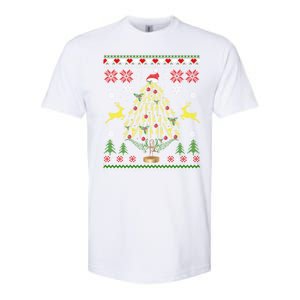 Funny Christmas Trombone Player Gifts Xmas Tree Ugly Softstyle CVC T-Shirt