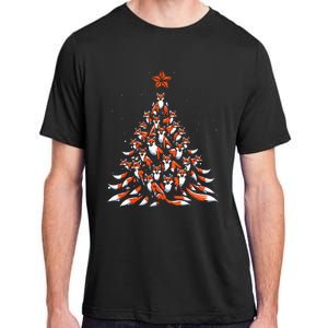 Fox Christmas Tree Fox Xmas Tree Adult ChromaSoft Performance T-Shirt