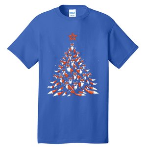 Fox Christmas Tree Fox Xmas Tree Tall T-Shirt