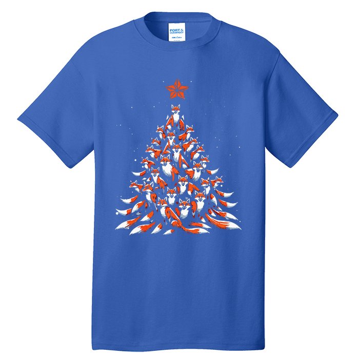 Fox Christmas Tree Fox Xmas Tree Tall T-Shirt