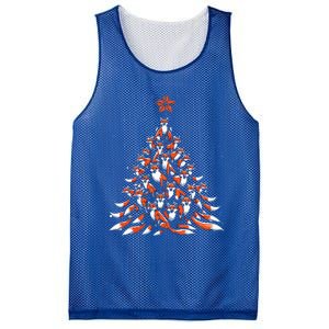 Fox Christmas Tree Fox Xmas Tree Mesh Reversible Basketball Jersey Tank