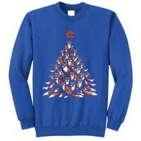 Fox Christmas Tree Fox Xmas Tree Tall Sweatshirt