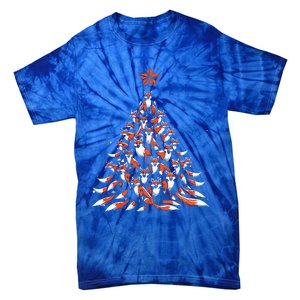 Fox Christmas Tree Fox Xmas Tree Tie-Dye T-Shirt