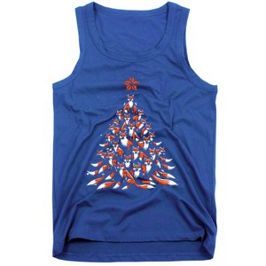 Fox Christmas Tree Fox Xmas Tree Tank Top