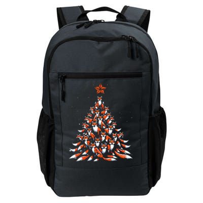 Fox Christmas Tree Fox Xmas Tree Daily Commute Backpack