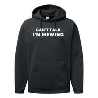 Fuuny CanT Talk IM Mewing Design Mewing Performance Fleece Hoodie