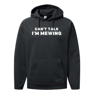 Fuuny CanT Talk IM Mewing Design Mewing Performance Fleece Hoodie