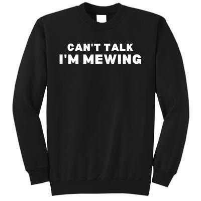 Fuuny CanT Talk IM Mewing Design Mewing Sweatshirt