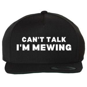 Fuuny CanT Talk IM Mewing Design Mewing Wool Snapback Cap