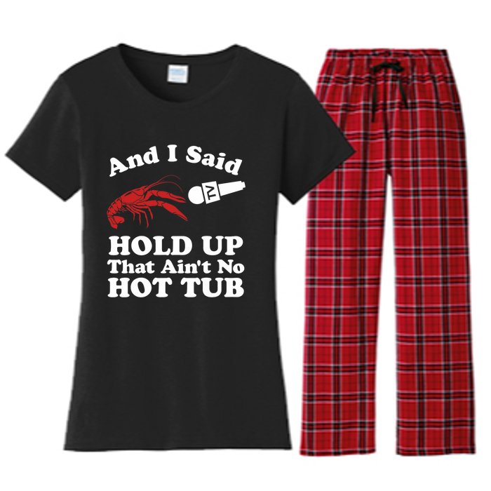 Funny Crawfish That AinT No Hot Tub Cajun Boil Mardi Gras Women's Flannel Pajama Set