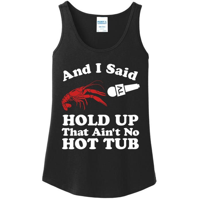 Funny Crawfish That AinT No Hot Tub Cajun Boil Mardi Gras Ladies Essential Tank