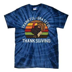 Funny Cute Thankful Grateful Thanksgiving Day Retro Turkey Fall Autumn Gift Tie-Dye T-Shirt