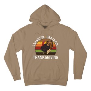 Funny Cute Thankful Grateful Thanksgiving Day Retro Turkey Fall Autumn Gift Hoodie