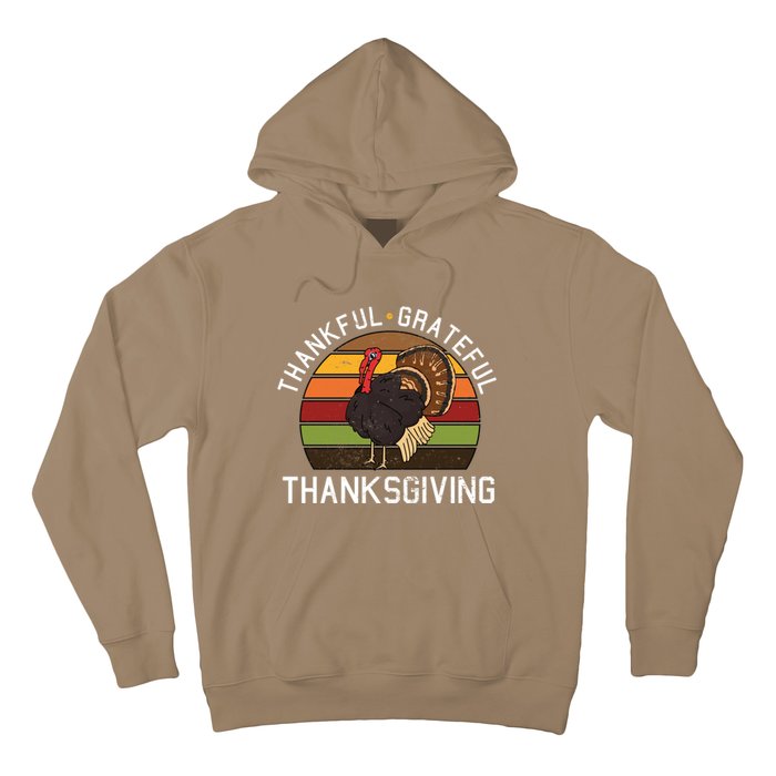 Funny Cute Thankful Grateful Thanksgiving Day Retro Turkey Fall Autumn Gift Hoodie