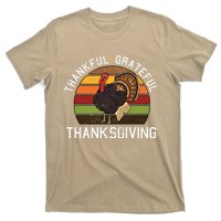 Funny Cute Thankful Grateful Thanksgiving Day Retro Turkey Fall Autumn Gift T-Shirt