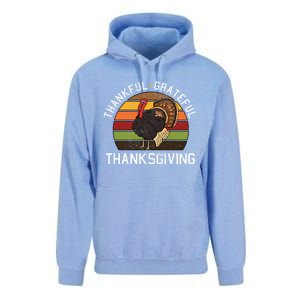 Funny Cute Thankful Grateful Thanksgiving Day Retro Turkey Fall Autumn Gift Unisex Surf Hoodie