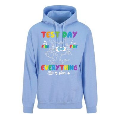 Funny Cat Test Day It's Fine I'm Fine Everything Is Fine Unisex Surf Hoodie