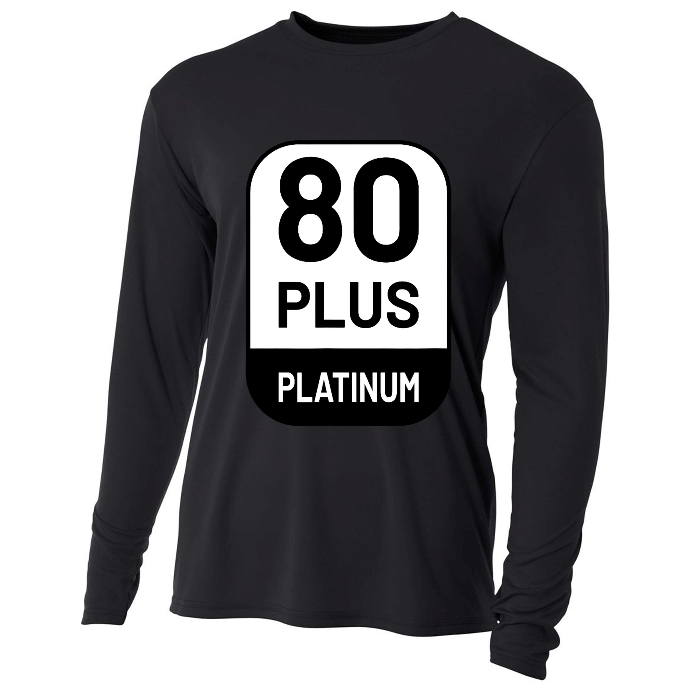 Funny Computer Tech Power Supply Novelty Designed Cooling Performance Long Sleeve Crew