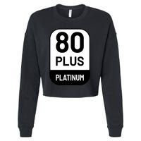 Funny Computer Tech Power Supply Novelty Designed Cropped Pullover Crew