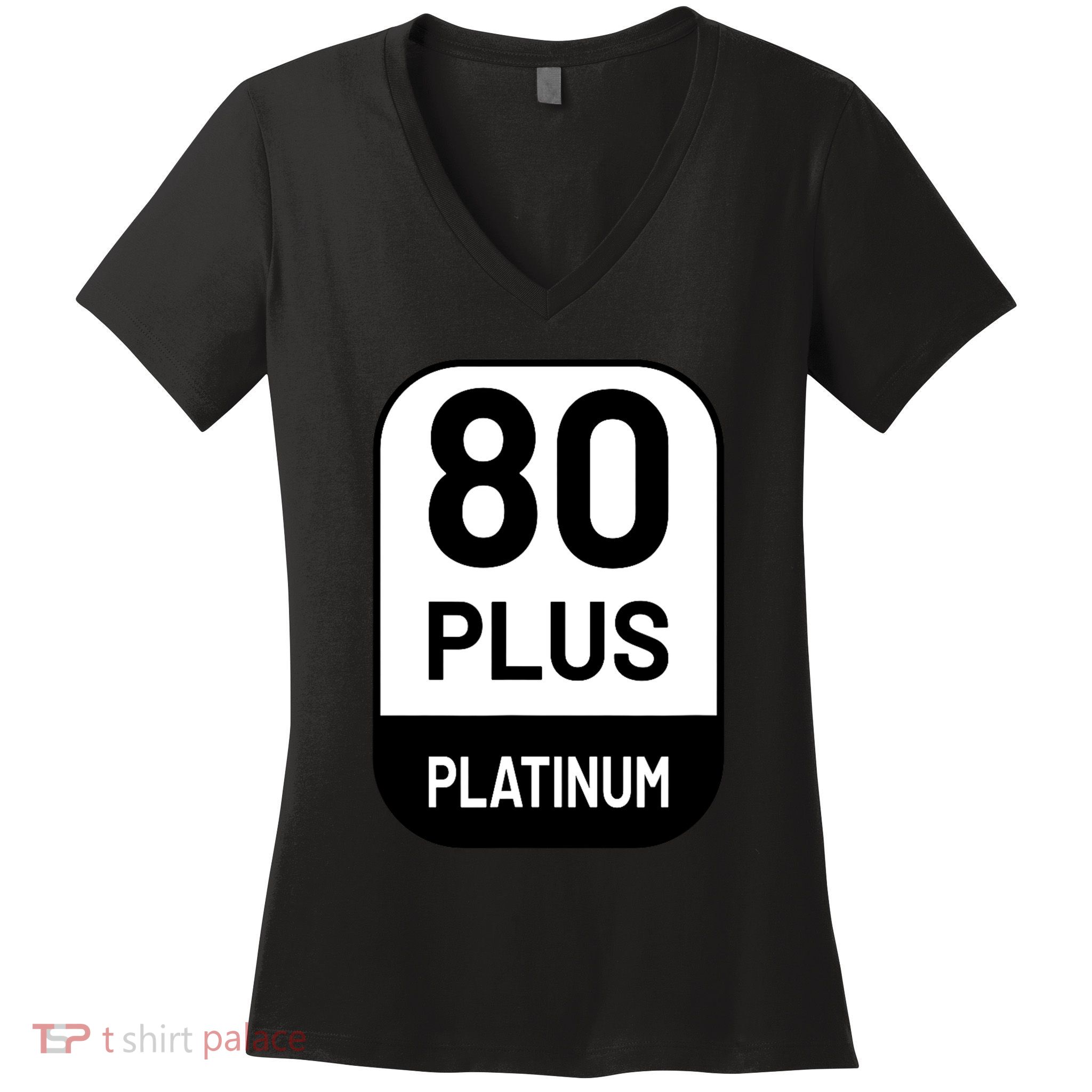 Funny Computer Tech Power Supply Novelty Designed Women's V-Neck T-Shirt
