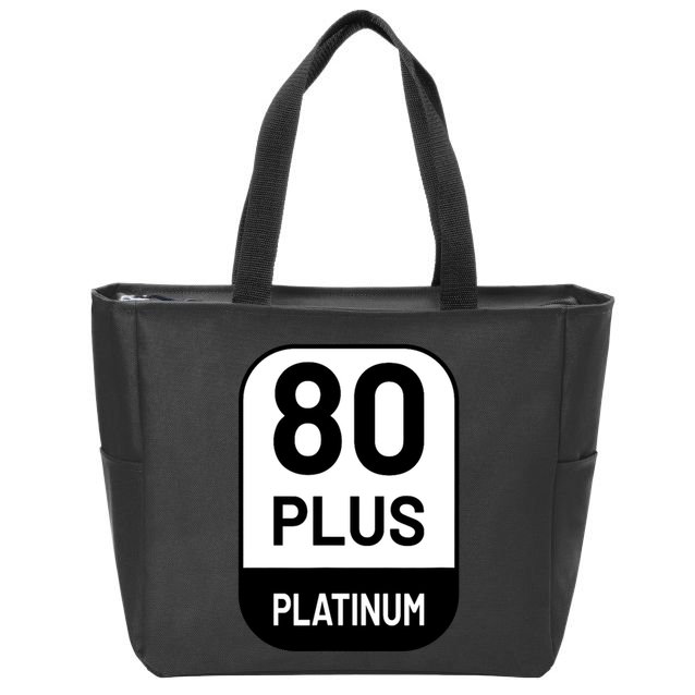 Funny Computer Tech Power Supply Novelty Designed Zip Tote Bag