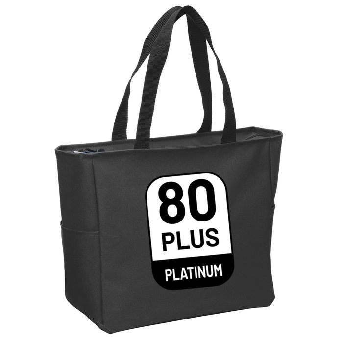 Funny Computer Tech Power Supply Novelty Designed Zip Tote Bag