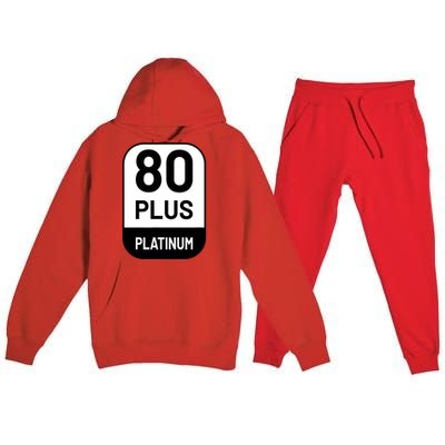 Funny Computer Tech Power Supply Novelty Designed Premium Hooded Sweatsuit Set