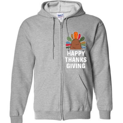 Funny Cute Thankful Happy Thanksgiving Autumn Fall Full Zip Hoodie