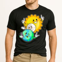 Funny Cute Total Solar Eclipse Earth Moon Sun Selfie Cooling Performance Crew T-Shirt