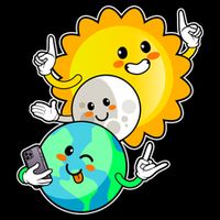 Funny Cute Total Solar Eclipse Earth Moon Sun Selfie Cooling Performance Crew T-Shirt