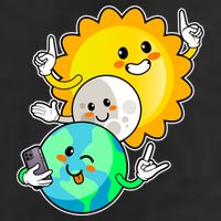 Funny Cute Total Solar Eclipse Earth Moon Sun Selfie Adult Drive Performance Visor