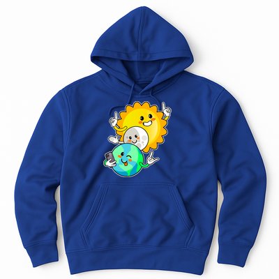 Funny Cute Total Solar Eclipse Earth Moon Sun Selfie Hoodie