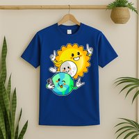 Funny Cute Total Solar Eclipse Earth Moon Sun Selfie T-Shirt