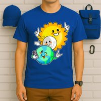 Funny Cute Total Solar Eclipse Earth Moon Sun Selfie T-Shirt