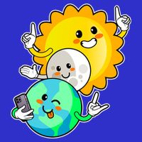Funny Cute Total Solar Eclipse Earth Moon Sun Selfie T-Shirt