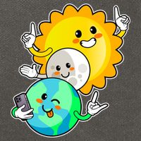 Funny Cute Total Solar Eclipse Earth Moon Sun Selfie Cotton Canvas Backpack
