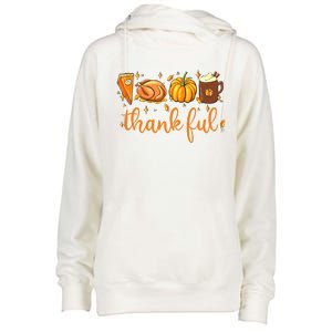 Funny Cute Thankful Happy Turkey Day Thanksgiving Pumpkin Spice Womens Funnel Neck Pullover Hood