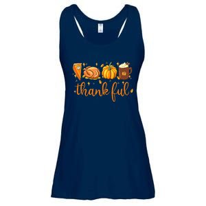 Funny Cute Thankful Happy Turkey Day Thanksgiving Pumpkin Spice Ladies Essential Flowy Tank