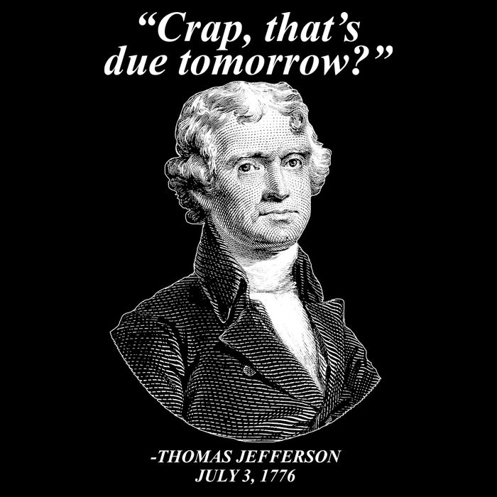 Funny Crap Thats Due Tomorrow Thomas Jefferson Drawstring Bag
