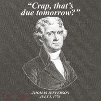 Funny Crap Thats Due Tomorrow Thomas Jefferson Cotton Canvas Backpack