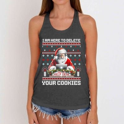 Funny Christmas Tech Support Computer Programmer Great Gift Women's Knotted Racerback Tank