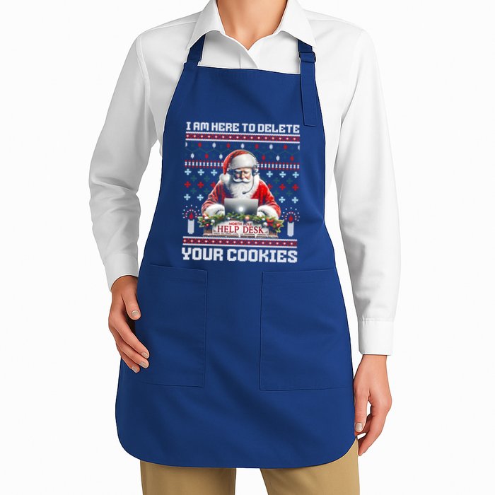 Funny Christmas Tech Support Computer Programmer Great Gift Full-Length Apron With Pockets