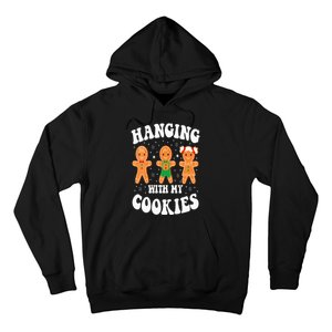 Funny Christmas Teacher Gingerbread Hanging With My Cookies Hoodie