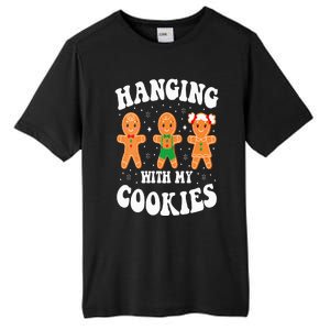 Funny Christmas Teacher Gingerbread Hanging With My Cookies Tall Fusion ChromaSoft Performance T-Shirt