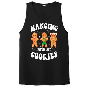 Funny Christmas Teacher Gingerbread Hanging With My Cookies PosiCharge Competitor Tank