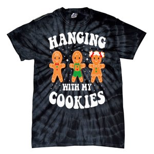 Funny Christmas Teacher Gingerbread Hanging With My Cookies Tie-Dye T-Shirt