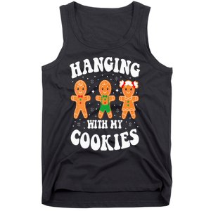 Funny Christmas Teacher Gingerbread Hanging With My Cookies Tank Top