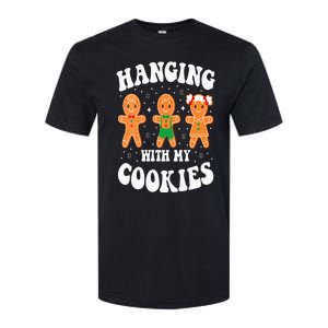 Funny Christmas Teacher Gingerbread Hanging With My Cookies Softstyle CVC T-Shirt